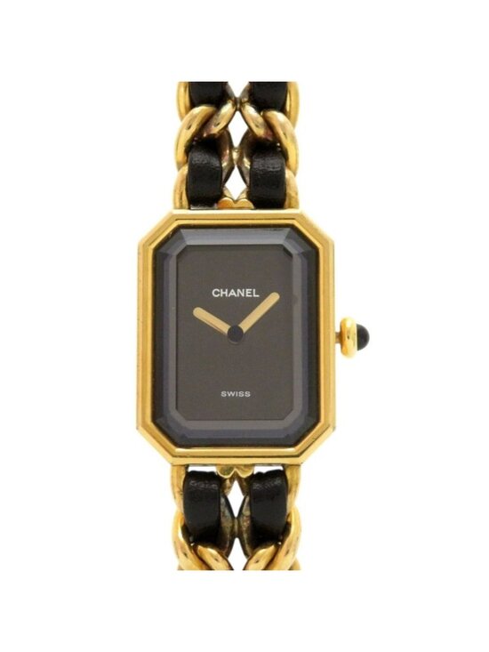 Chanel Premier M Leather Black Gold Quartz Watch Dial main image 8